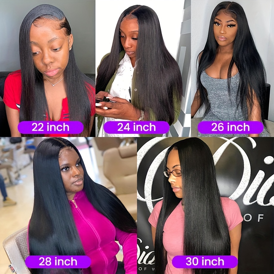 Straight Lace Front Wig 180 13x6 Human Hair Wigs Women Temu