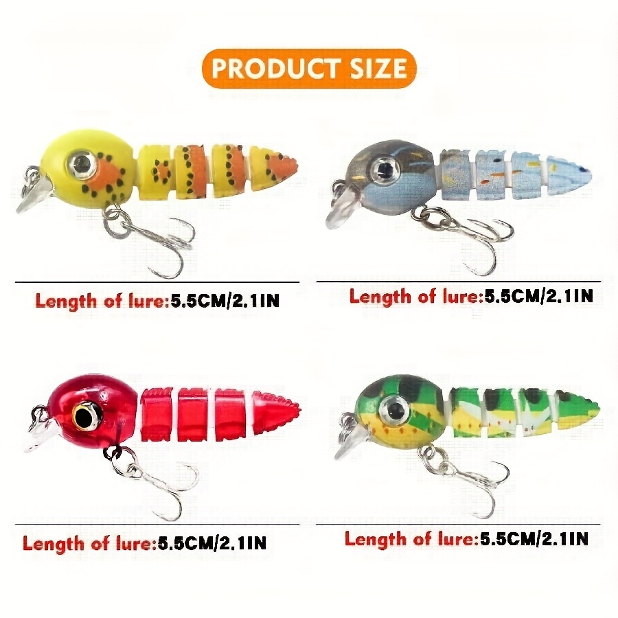 Artificial Bionic Sinking Fishing Lure Multi Sections - Temu