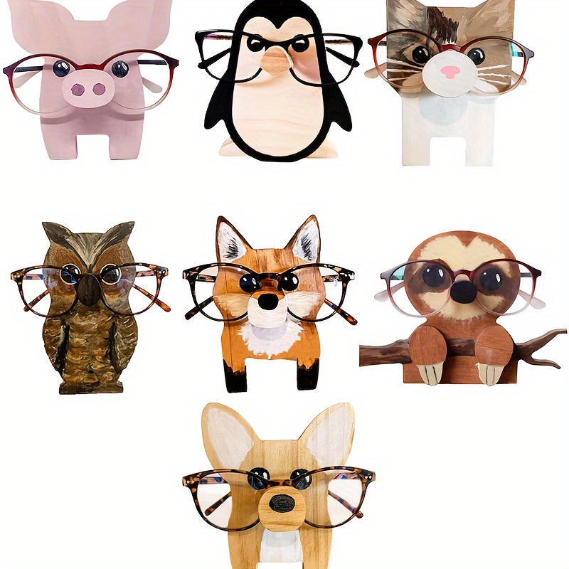Lustige Holz Brillenhalter, kreativer Tier-Brillenständer, Tierform  Sonnenbrillenhalter, Brillenständer for Home Office Schreibtisch Dekor