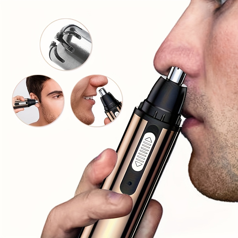 

Electric Nose And Ear Hair Trimmer Eyebrow Shaver, Nose Hair Remover For Men Women, Usb Rechargeable, Stainless Steel Head, Mute Motor, Nose Hair Cleaner