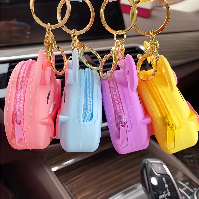 Rabbit Fuzzy Toy Keychain Cartoon Cute Animal Key Ring Purse Bag Backpack  Car Key Charm Women Girls Children's Day Gift - Temu