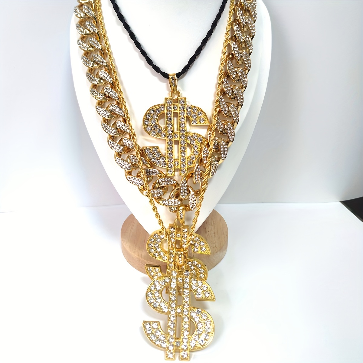 Simulation Golden Dollar Symbol Pendant Necklace