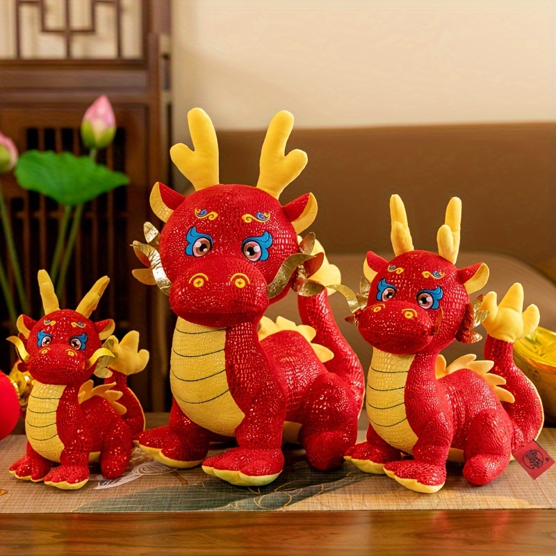  Acewen 2Pcs Dragon Mascot Plush Pendant Toy 2024 Year