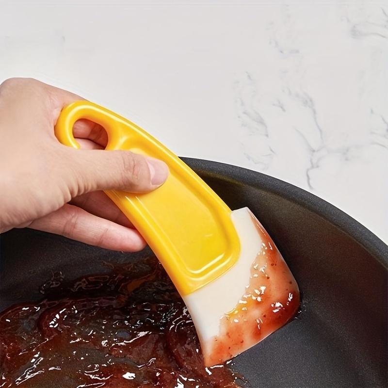 Silicone Soft Scraper Pan Cleaning Scraper Kitchen Dirty Fry Pan Dish Pot  Cleaning Brush Washing Scraper Kitchen Cleaning Tools