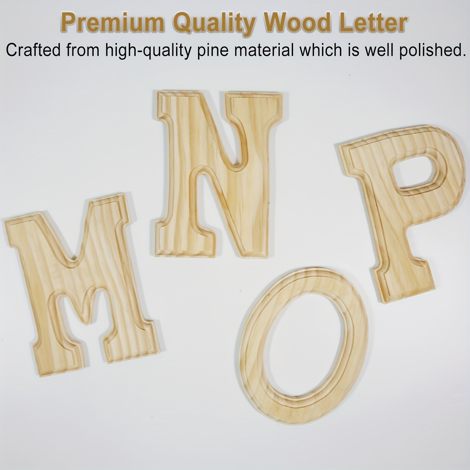  3 Wooden Letters - 78 Pcs Wood Alphabet Letters for Crafts Wood  Letters Sign Decoration Unfinished Wood Letters for Letter Board/Wall  Decor/DIY/Painted/Educational : Toys & Games