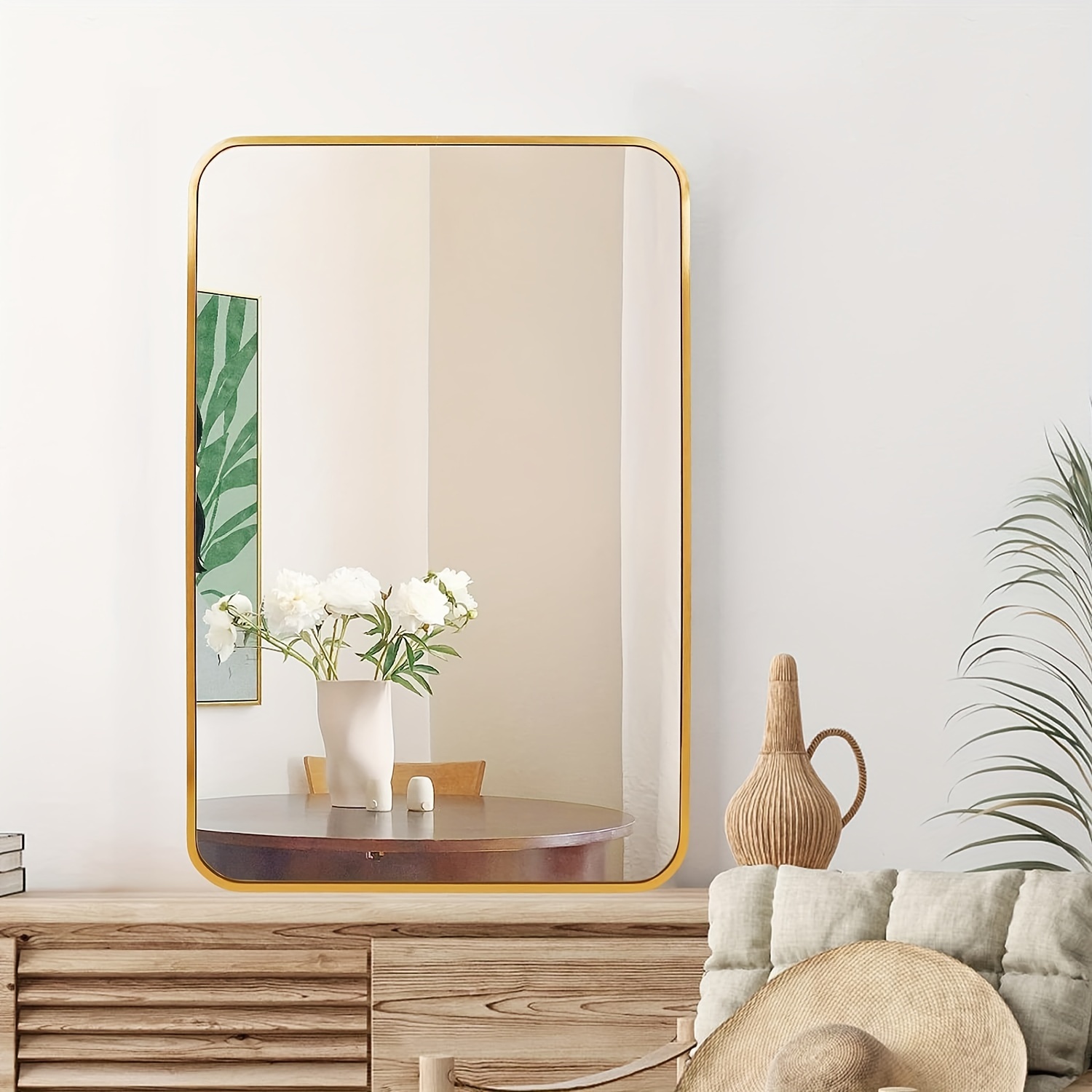 Wandspiegel Spiegel groß Schwarz Rechteckiger Kosmetikspiegel und