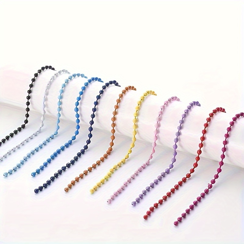 2.4mm 24 inch Stainless Steel Beaded Necklace Chain : Perfect for DIY Crafts, Jewelry, Jewels Making, and Military Dog Tag Necklace for Men !,Temu