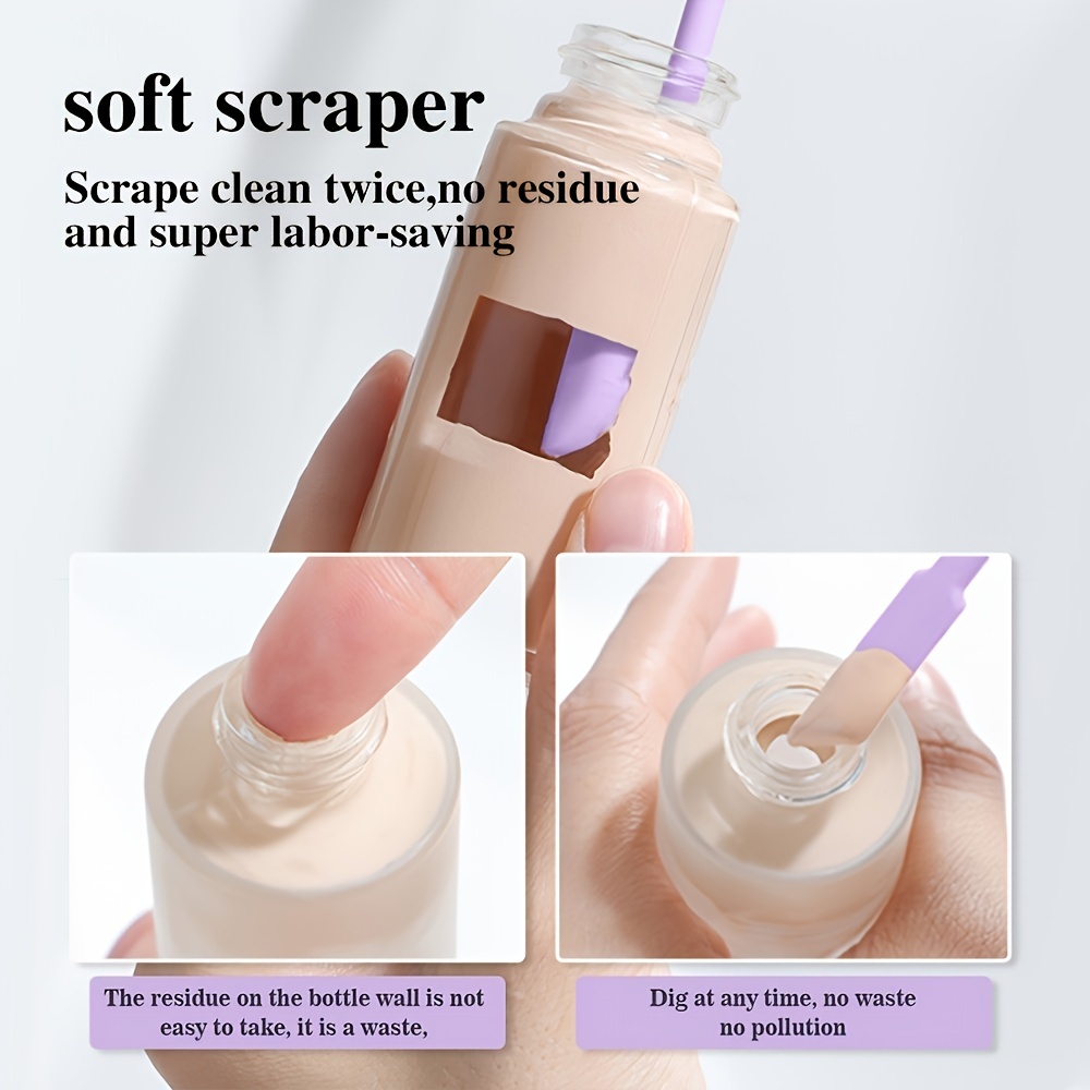 Mini Silicone Spatula Set- Small Rubber Spatula For Makeup- Thin Jar Scraper  For Kitchen(4 Pack)