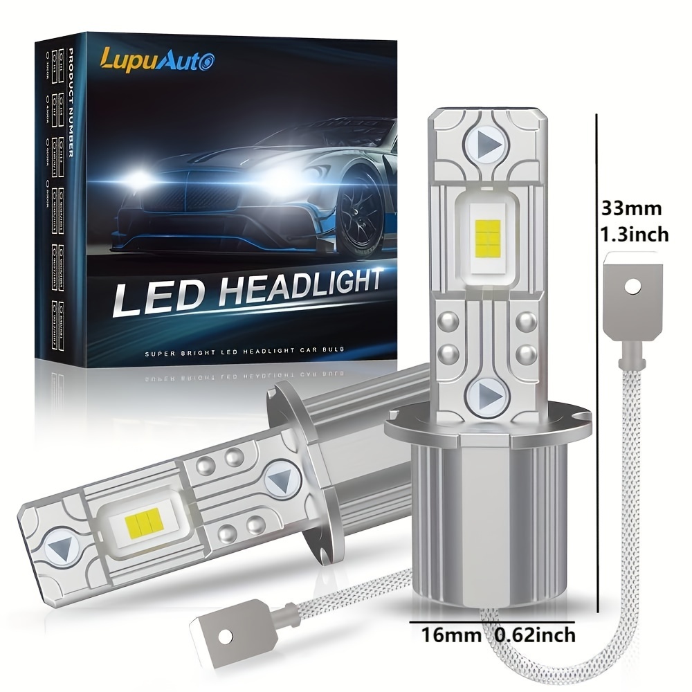 2pcs Led-scheinwerfer H1h4h8h9h11 Superhelle Spot-licht-automobil-glühbirne  Umrüstung Automobil-led-scheinwerfer - Auto - Temu