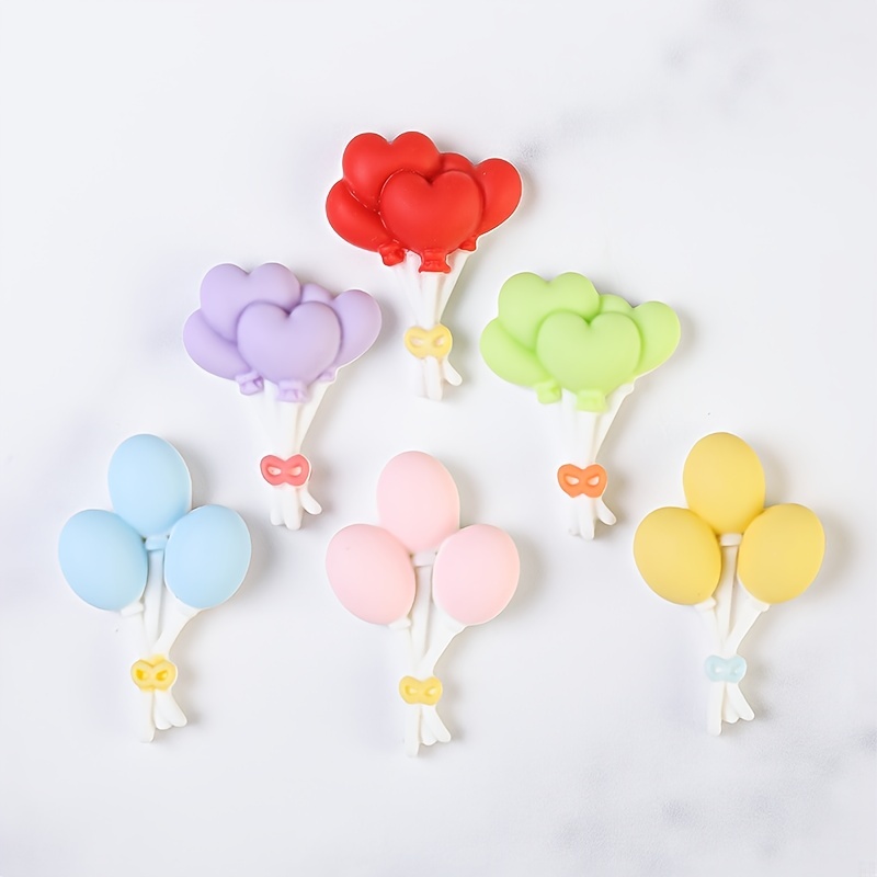 Cute Exquisite Ab Plated Round Patches, Acrylic Cartoon Balloon