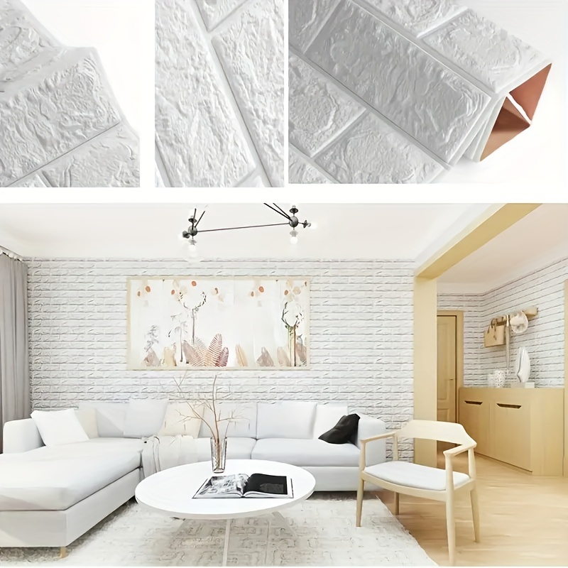 3D XPE Foam Brick Wall Sticker, Self Adhesive Decorative 3D Wall