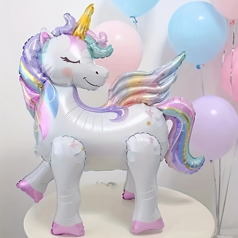 Unicorno Festa Compleanno,5 Anni Unicorno Festa Compleanno 3D Unicorno  Palloncino,Unicorno Compleanno Decorazioni Per 5 Anni Ragazza,Palloncini