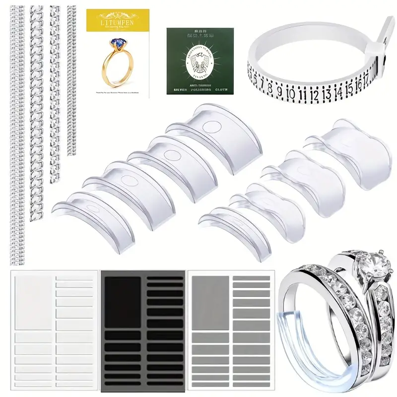 Ring Accessories Kit Invisible Ring Size Adjuster Protective - Temu