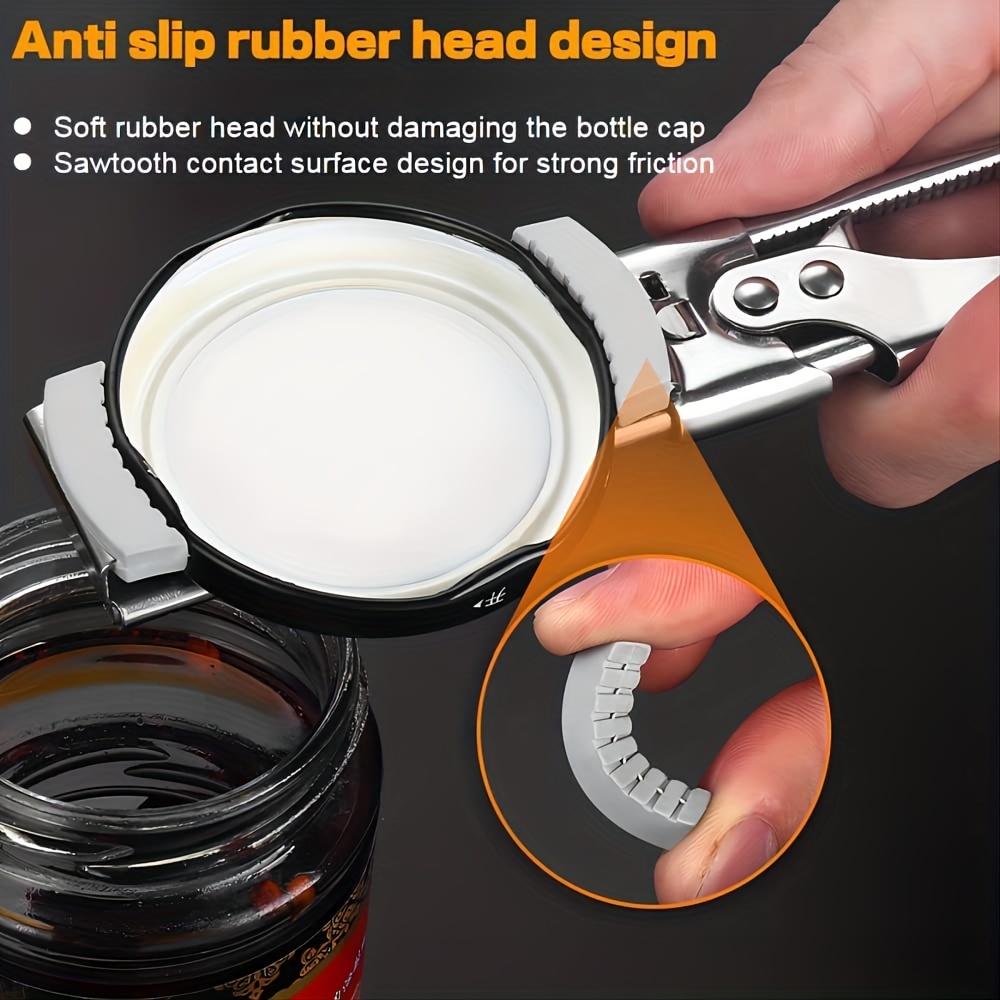 Master Opener Adjustable Jar & Bottle Opener, Adjustable Multifunctional  Stainless Steel Can Opener Jar Lid Gripper, Manual Jar Bottle Opener  Kitchen Accessories - Temu