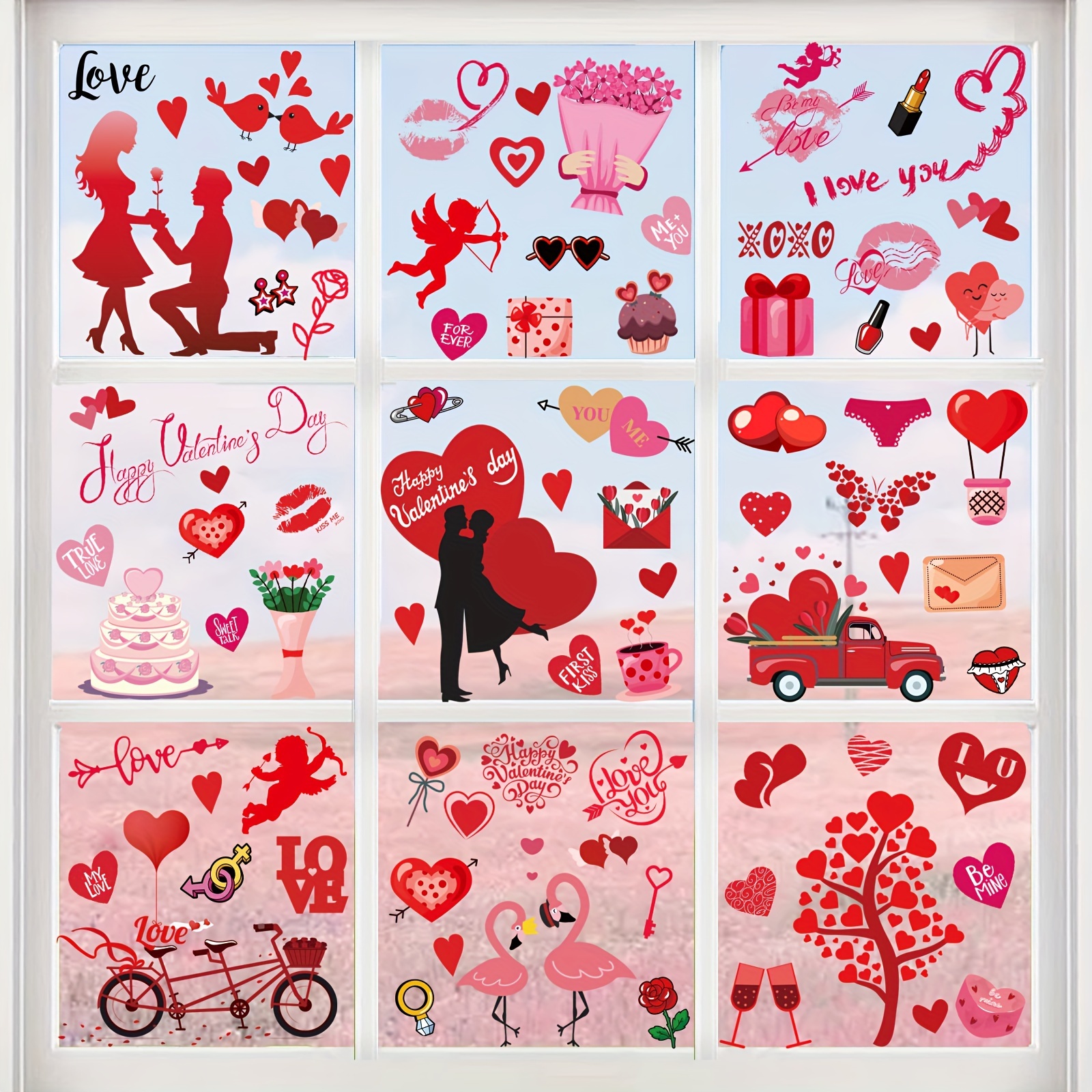 Valentine's Day Mother's Day Love Stickers Flashing - Temu