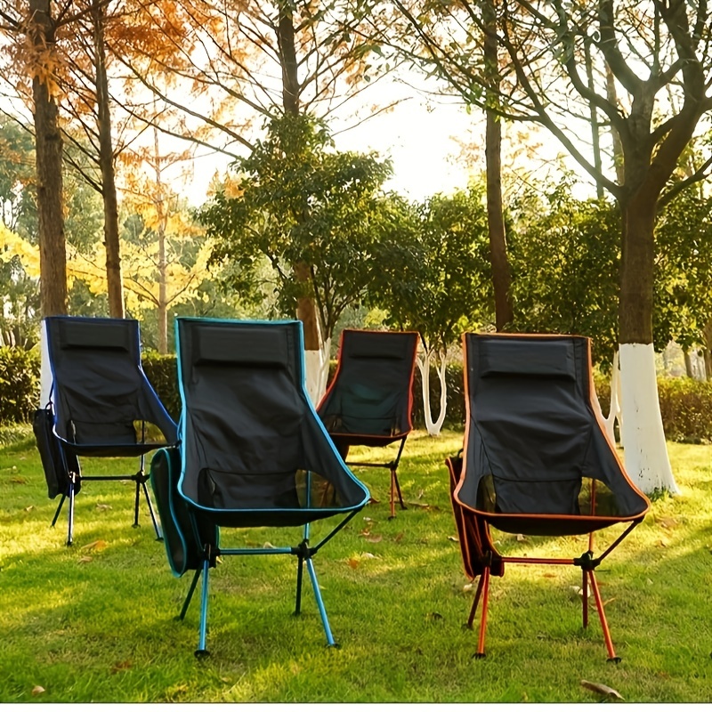 MZXUN. Goldener Stuhl Zubehör Stuhl Garten im Freien Angeln Camping Wandern  tragbaren Sitz Ottomane Klapp : : Sport & Freizeit