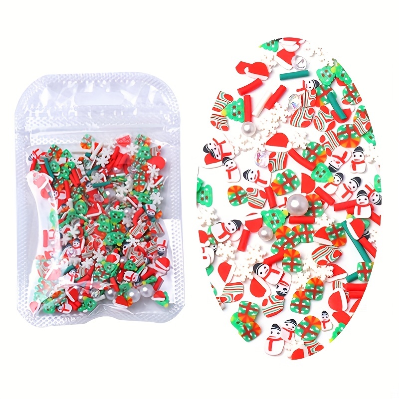 Christmas Nail Art snowman Christmas Treeslime Charms - Temu