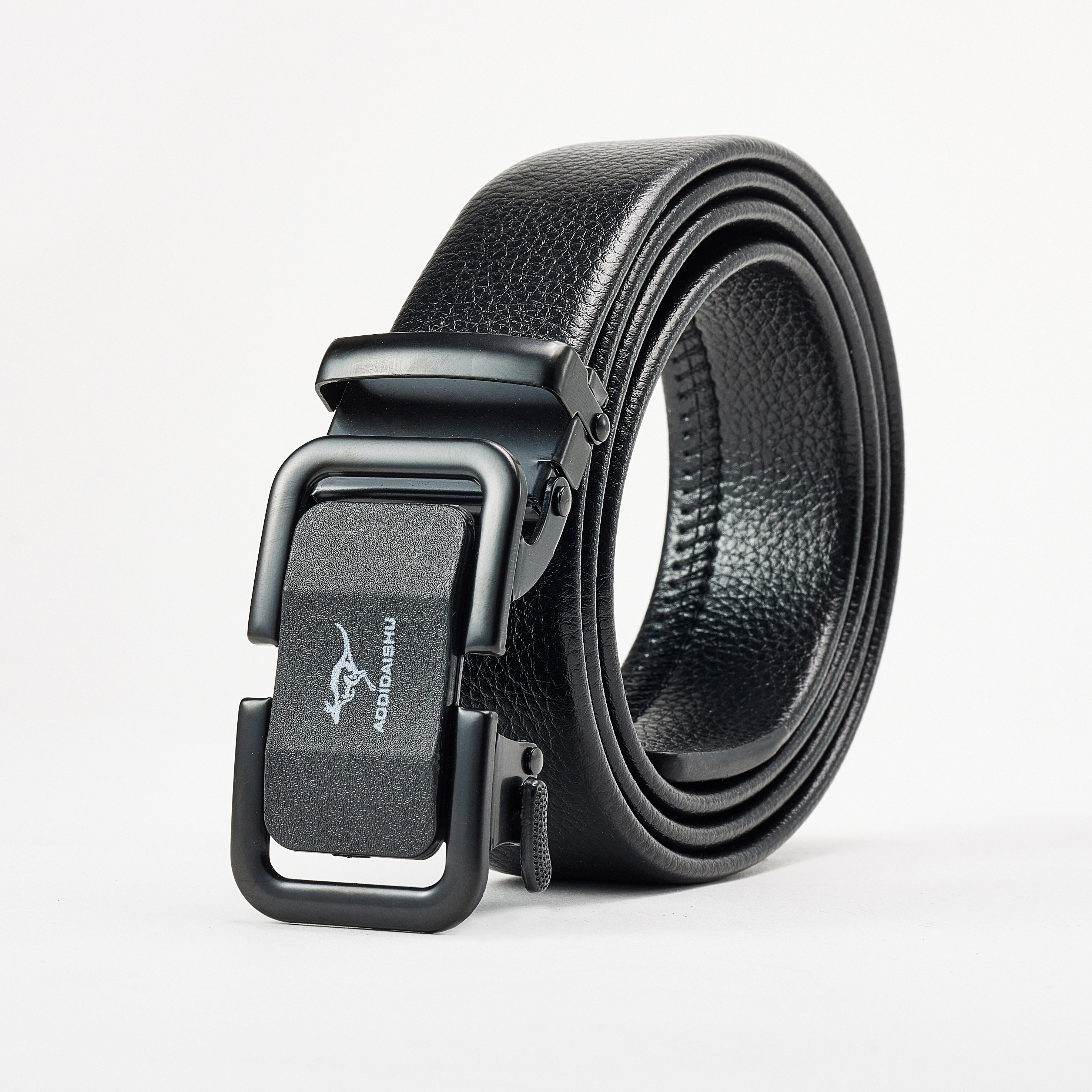 ADDIDAISHU Men's Business Automatic Buckle PU Leather Belt