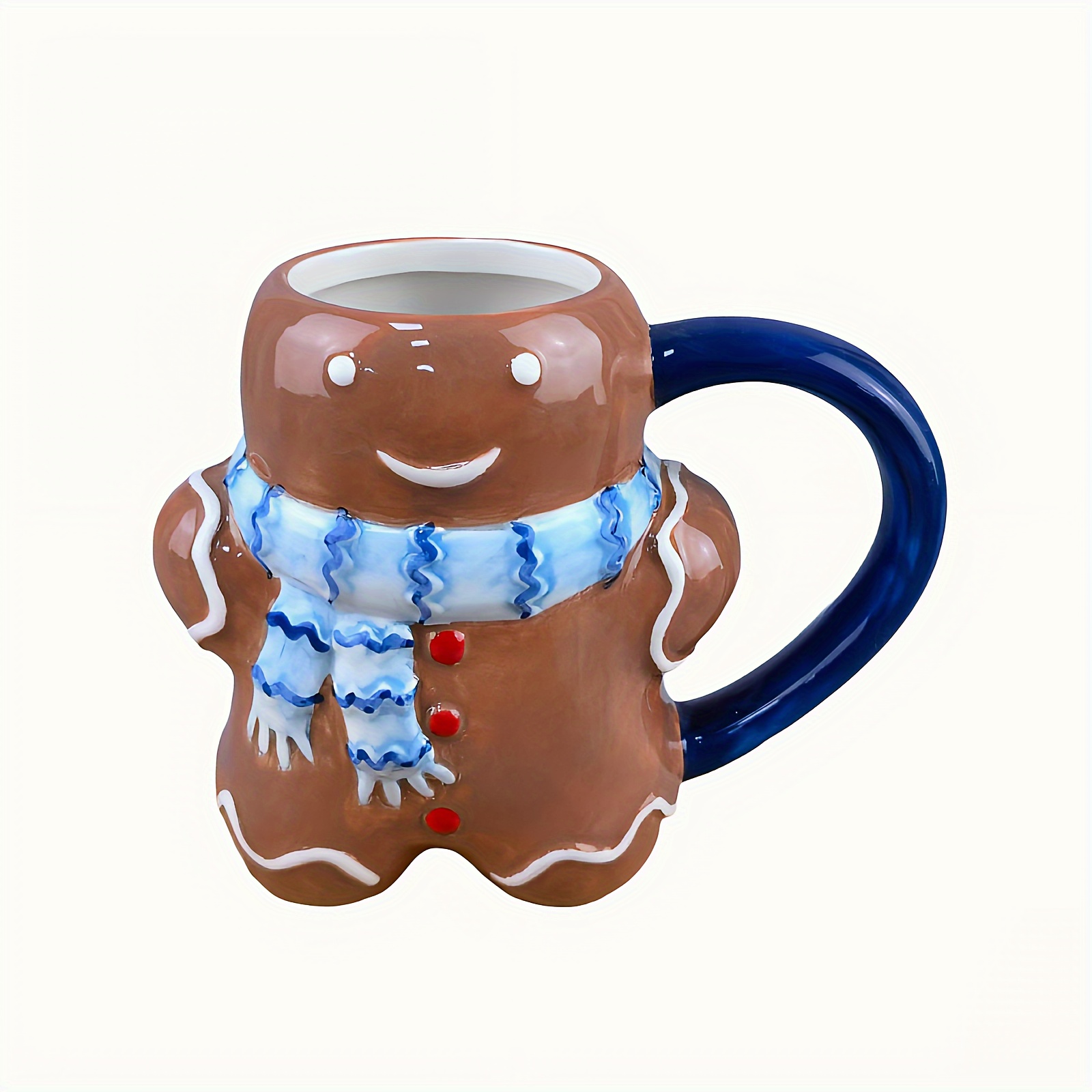 Christmas Ceramic Tea Mugs 3D Gingerbread Man Mug Milk Coffee Water Cup Mugs
