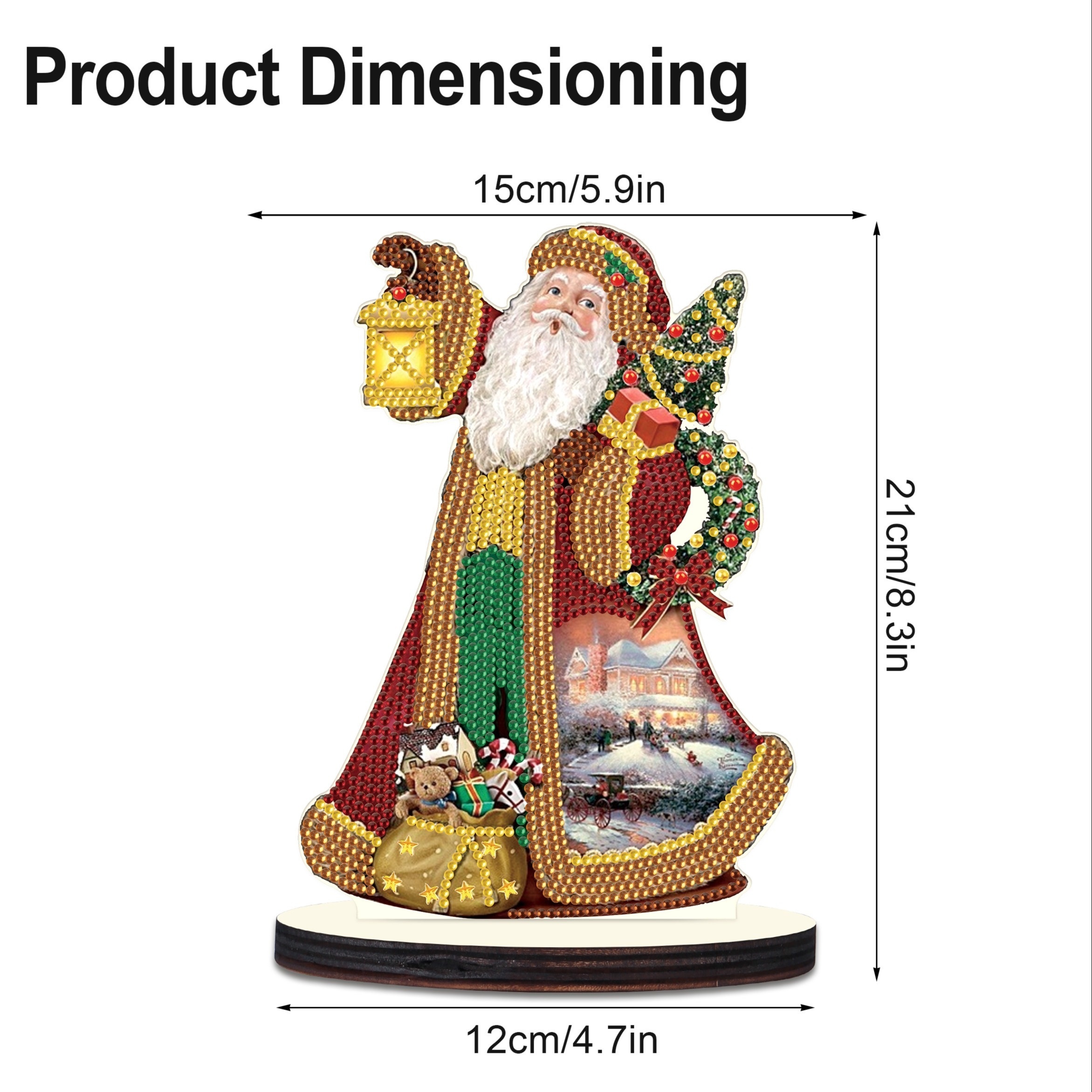 Christmas Diamond Painting Table Decoration Santa Claus 5d - Temu