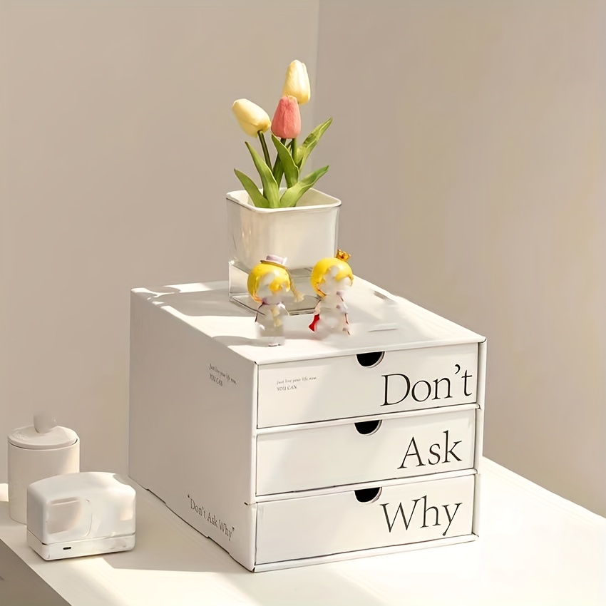 Simple Paper Folding Storage Box, Desktop Finishing Storage Box