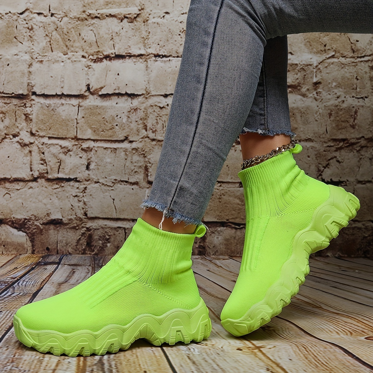 Sapato clearance verde neon