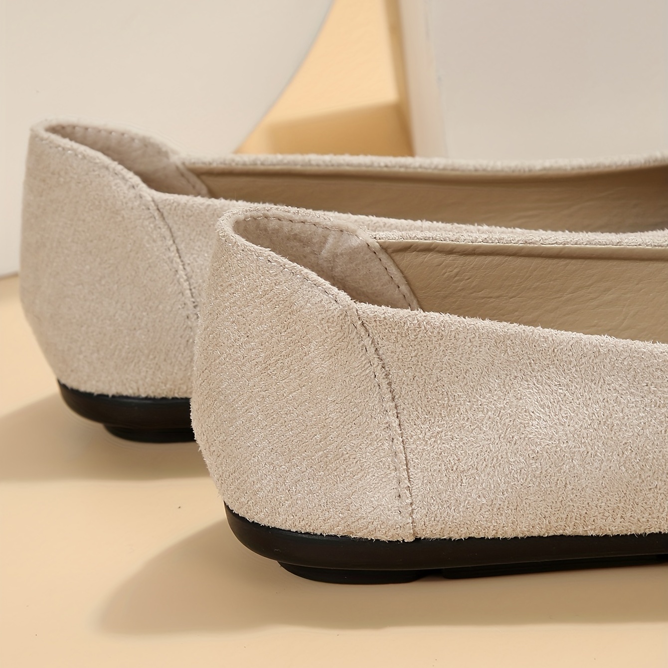Women's Solid Ballet Shoes Slip On Low Flat Casual Light Shoes