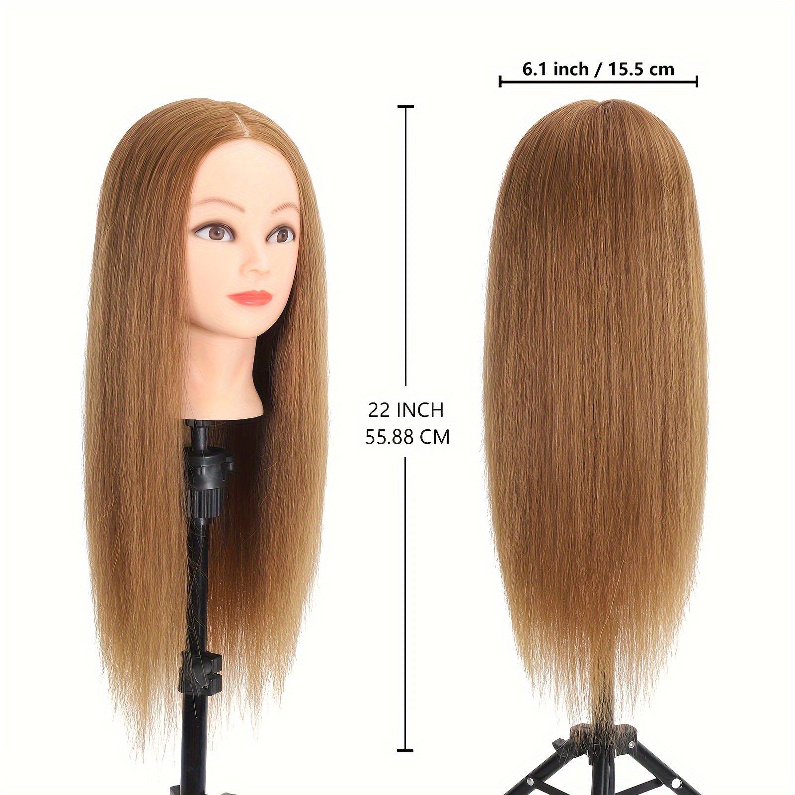 Real Hair Mannequin Head Full Realistic Hairdressing - Temu