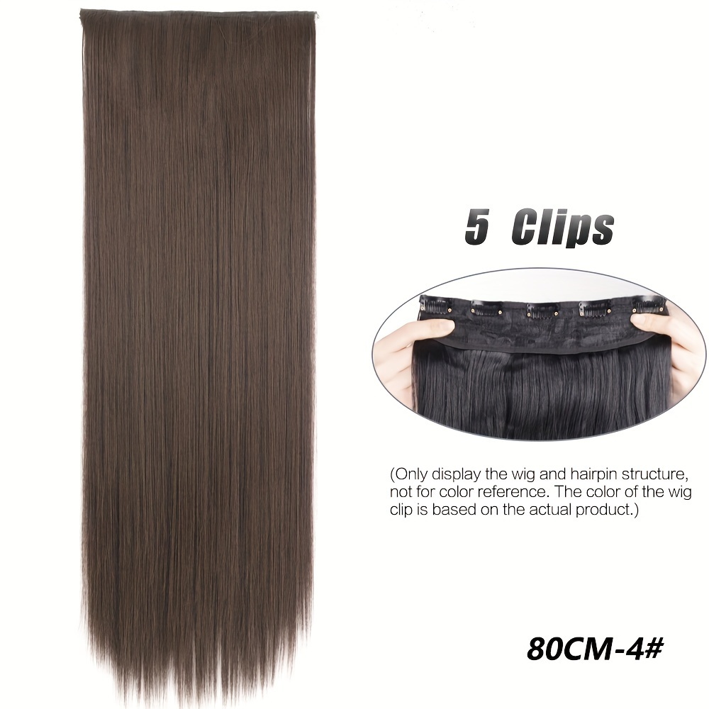 32 One piece 5 Clip In Long Straight Hair Extension - HairNjoy in 2023