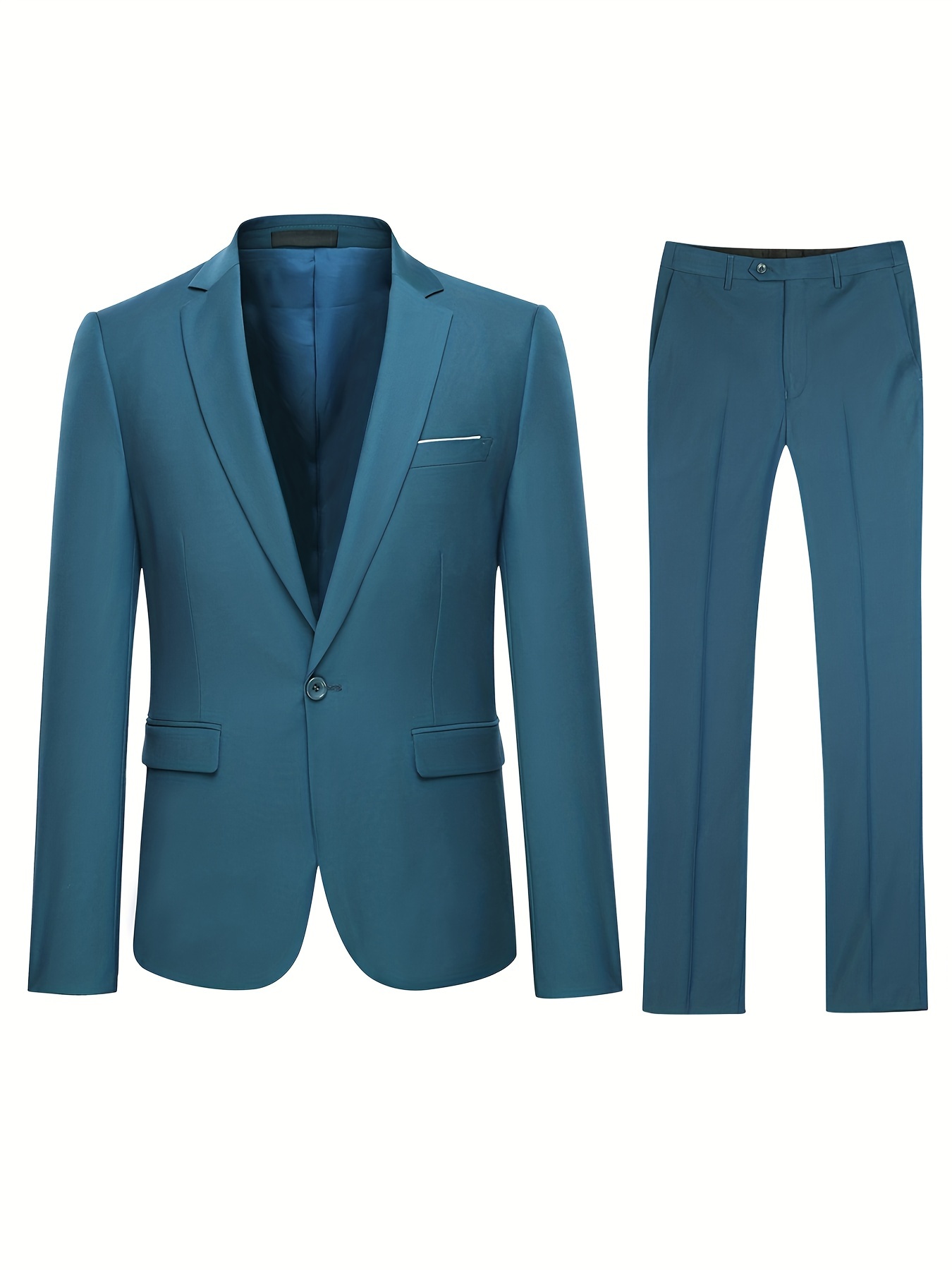 Chic Men's Retro Suit Jacket Dress Pants Suit Set Business - Temu