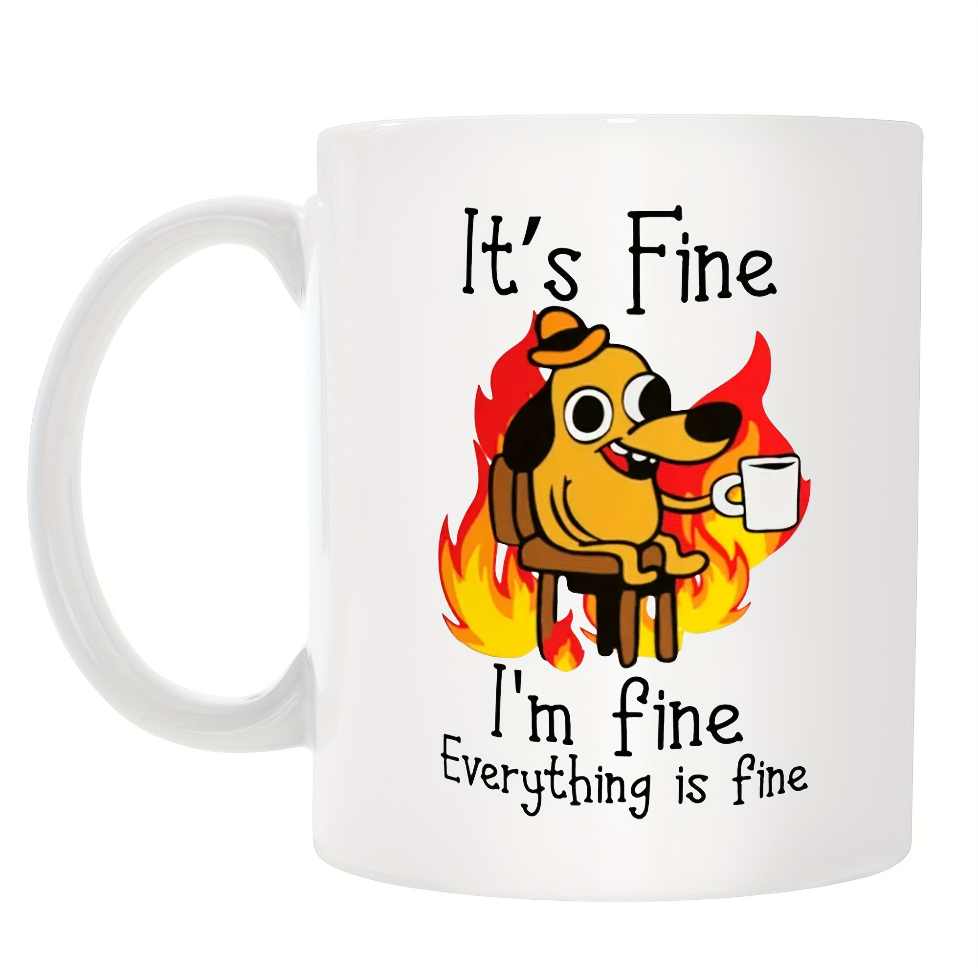 It's Fine Funny Puppy Coffee Mug Coffee Cup Funny Gifts For - Temu