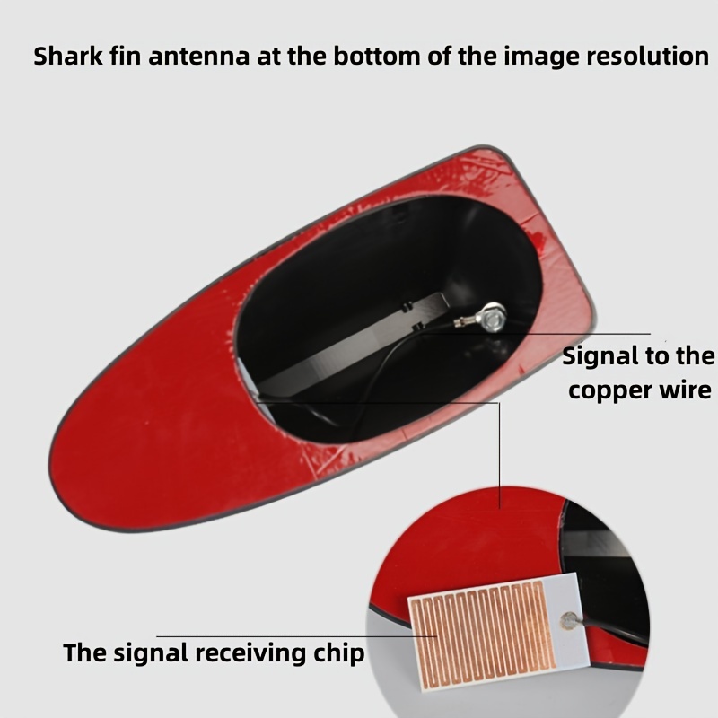 Comprar Antena de aleta de tiburón Antena de radio de señal para antena de  aleta trasera de techo de coche