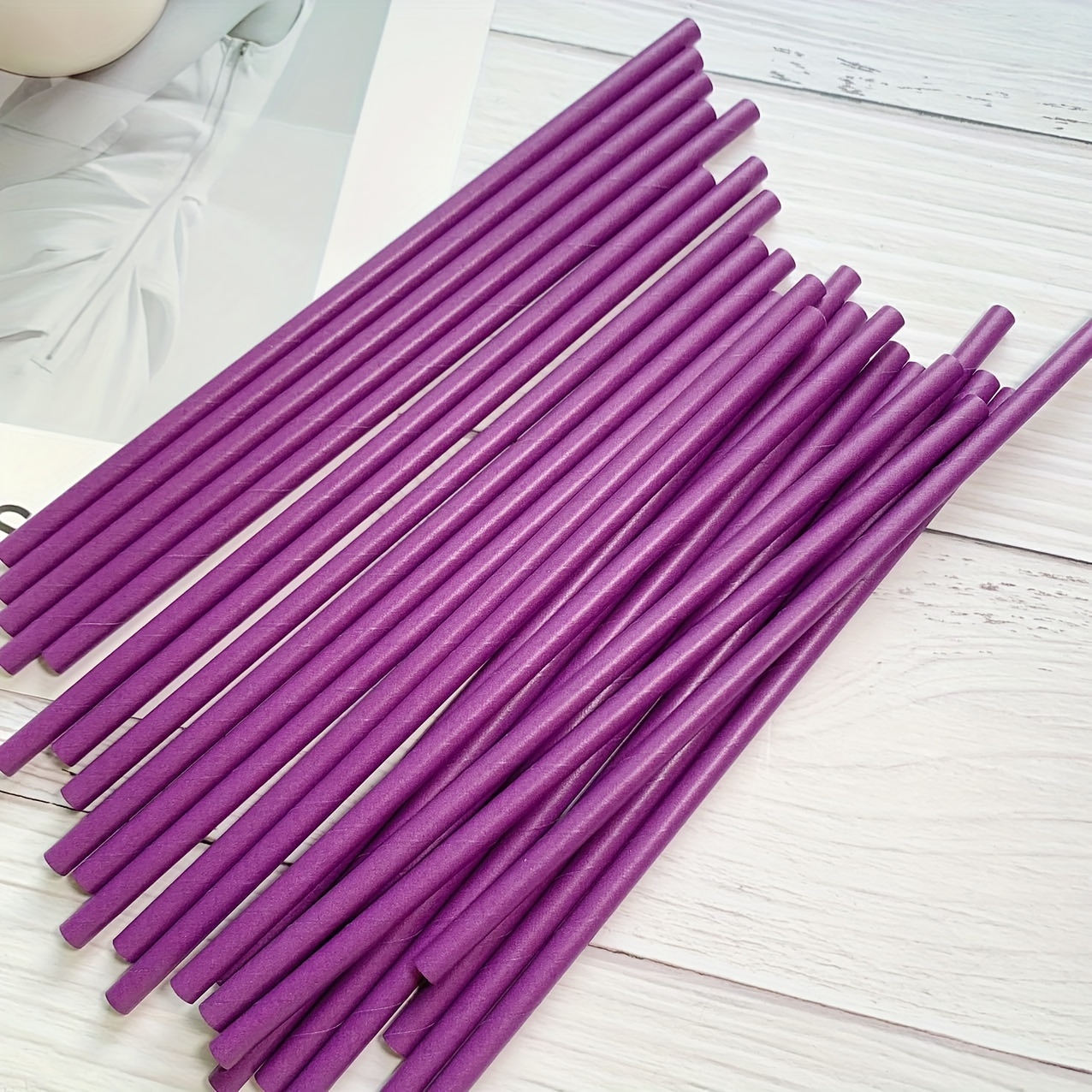 Disposable Colorful Striped Paper Cocktail Sticks for Party on