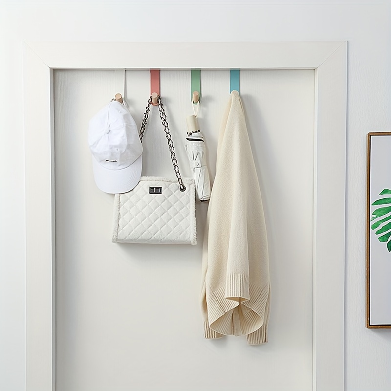 Gancho Blanco detrás de la puerta para armario de cocina, colgador de ropa,  colgador de toallas