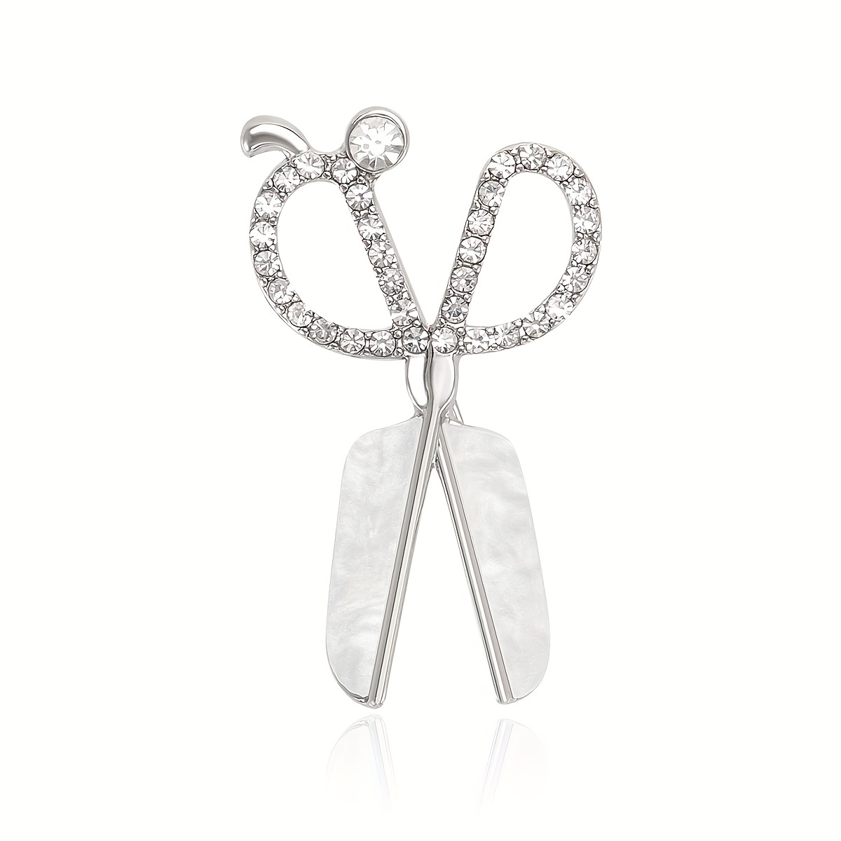 Bling Bling Scissors Shape Brooch Pin Inlaid Shiny Rhinestone Women's  Corsage Fixed Clothing Pin - Temu