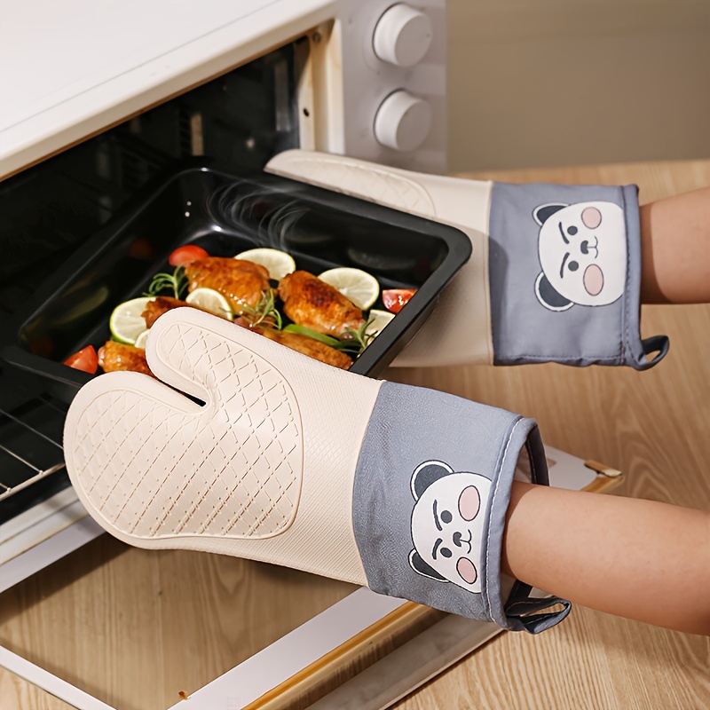 Gants de cuisson à la main en silicone, pour four à micro-ondes