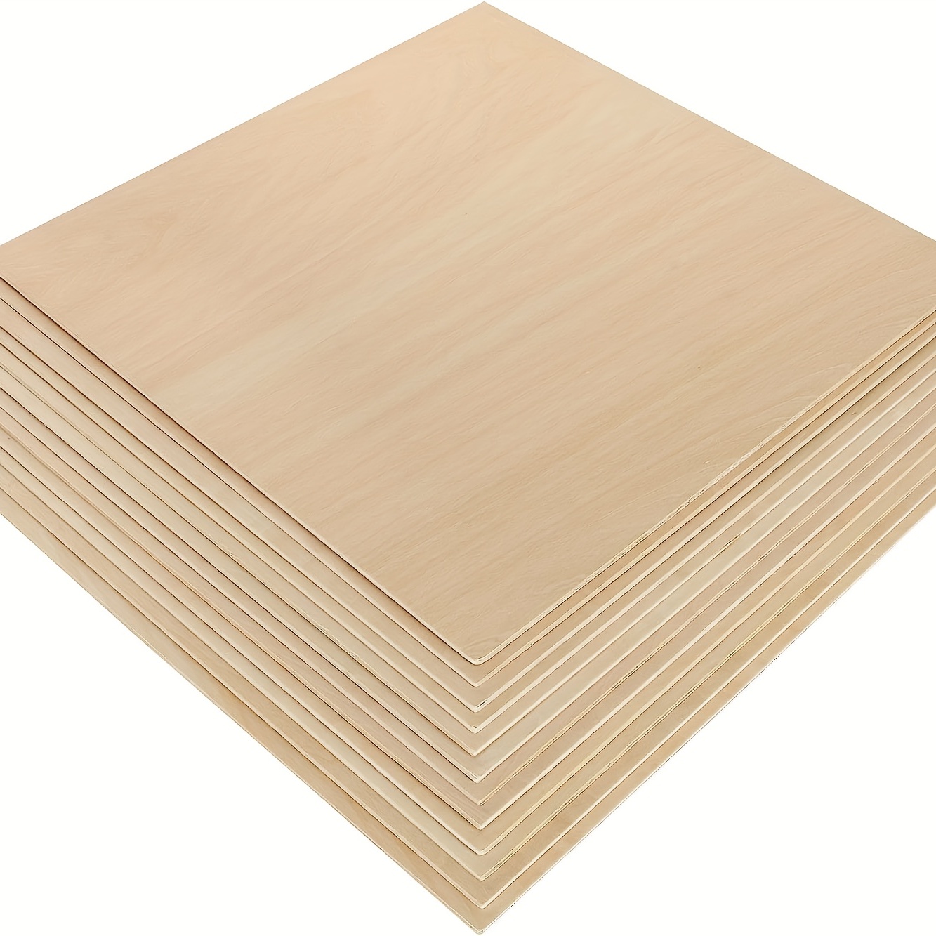 12 Packs 11.8 × 11.8 Inch Basswood Sheets Thin Wood Sheets Plywood Board  Basswood Sheets 1/8 Inch Square Wood Boards For Crafts, DIY Project, Mini Ho