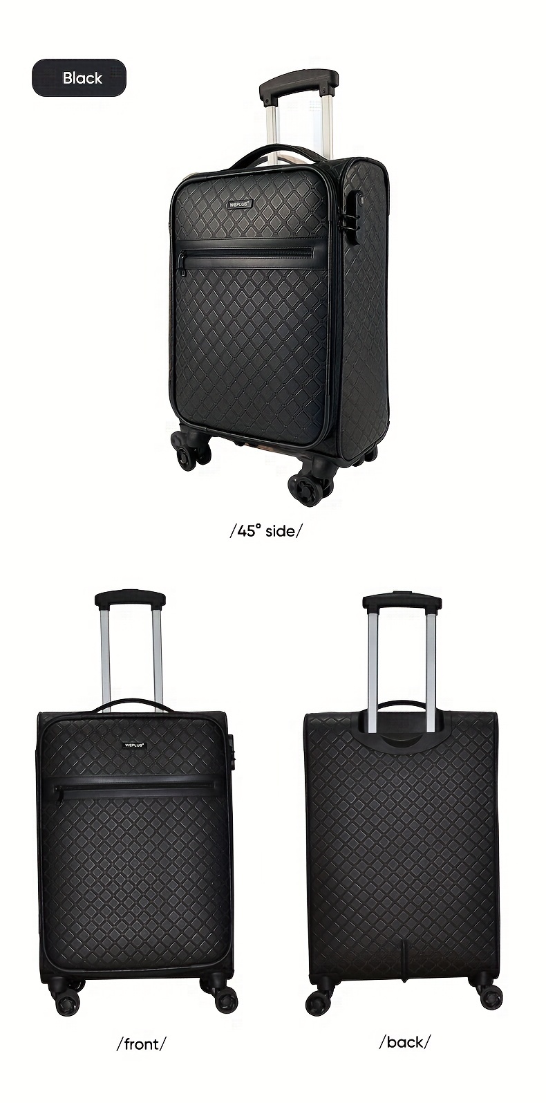 Leather Rolling Suitcase, Fashion Simple Travel Luggage, Spinner Wheel  Trolley Case - Temu