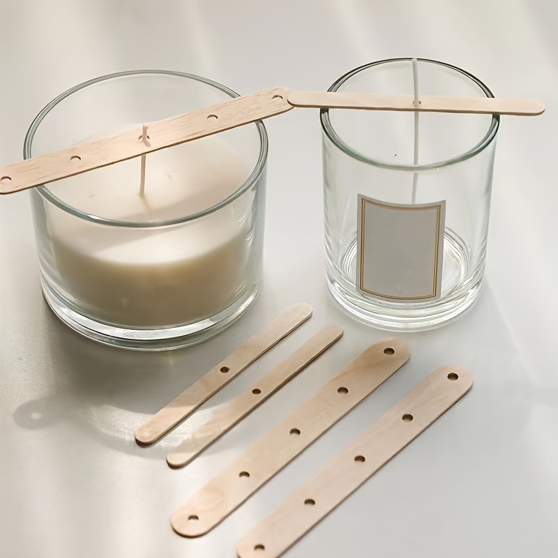 10pcs Wooden Candle Wick Holder Single/double Hole Diy Candle Making Tool  Wax Wick Fixed Bar