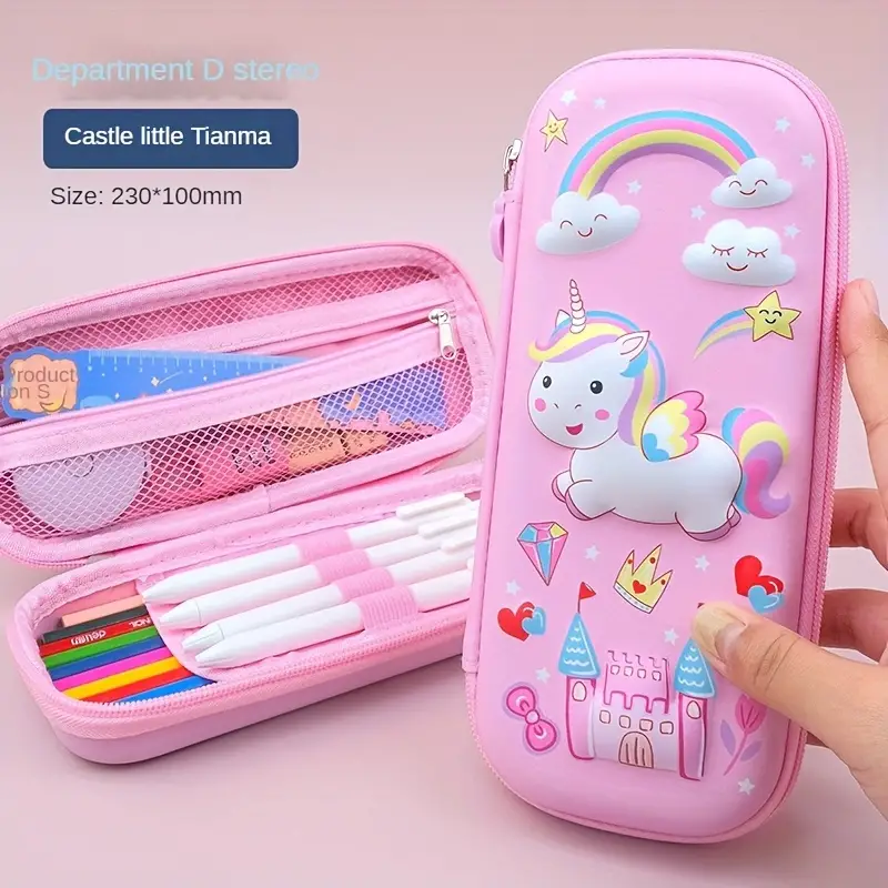 3d Space Pen Case Kawaii Kitten School Supplies Trousse - Temu