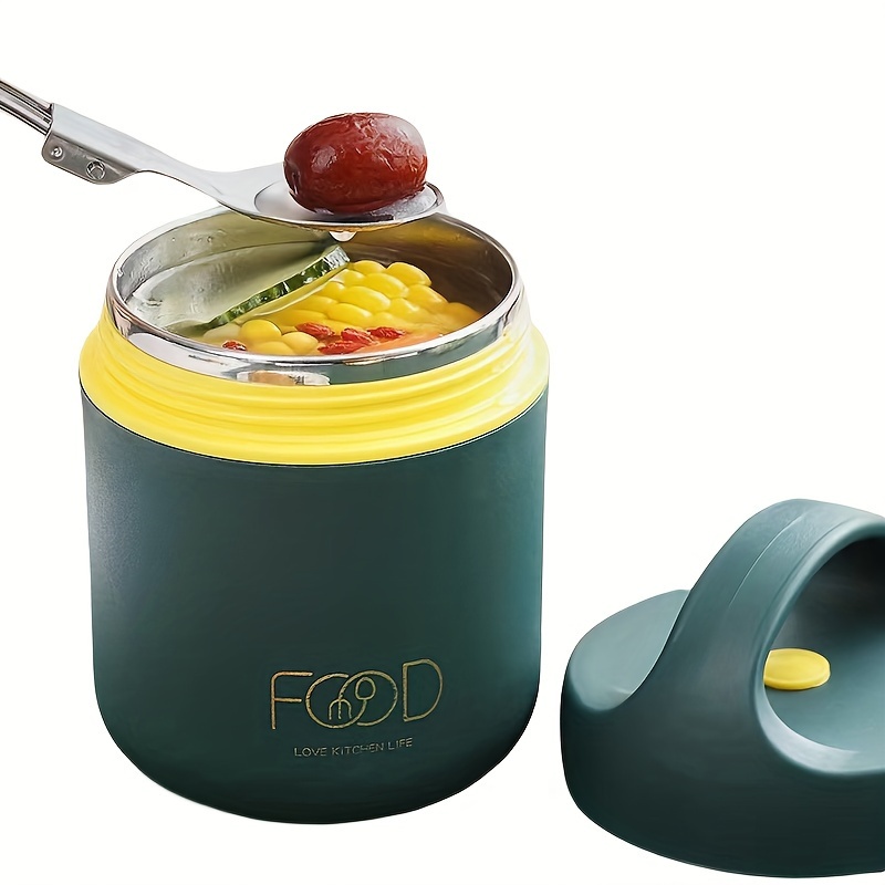 1pc Small 304 Stainless Steel Insulated Cup, Food & Soup Container
