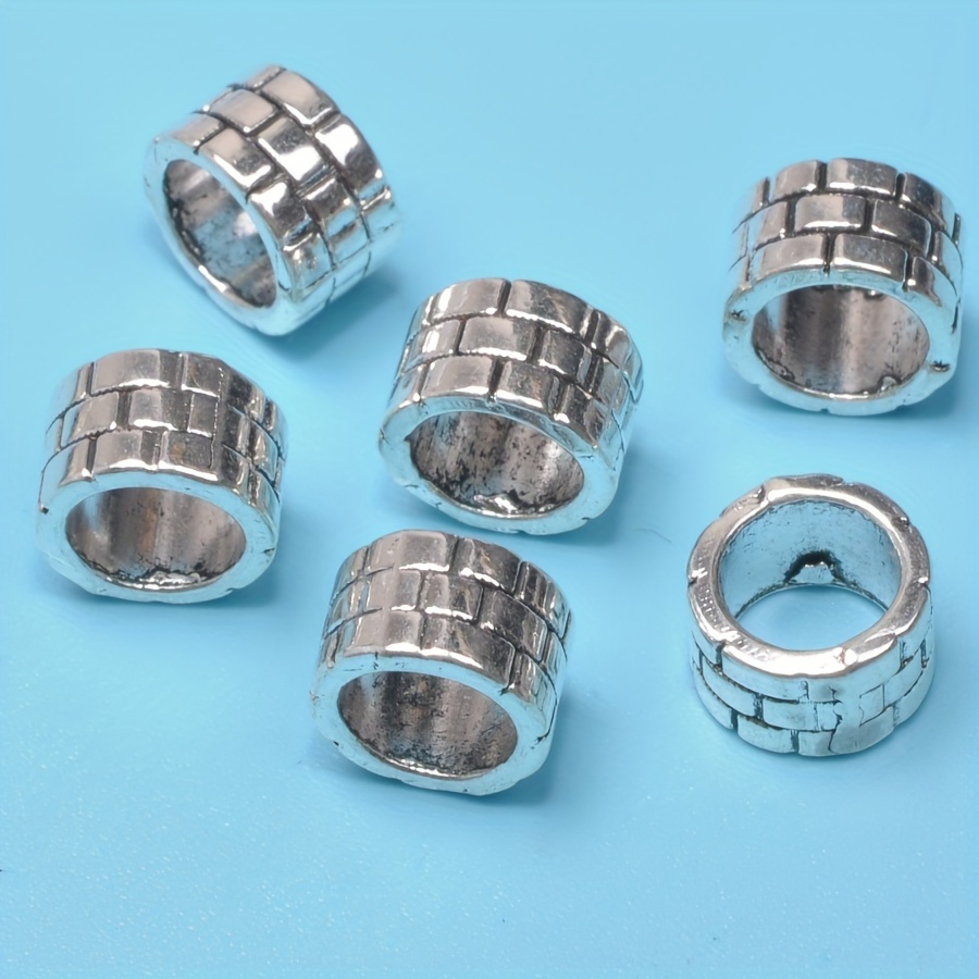 Metal Alloy Silver Charm Pendant Beads For Diy Handmade - Temu