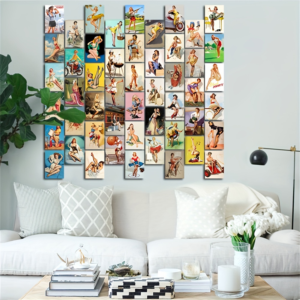 Wall Collage Kit Aesthetic Pictures, 70 Pcs Boho Decor Room Decor Wall  Decorations for Living Room Bedroom for Teen Girls, Wall Art Plants Photo  Collage Kit for Wall Aesthetic (4x6 inch) 