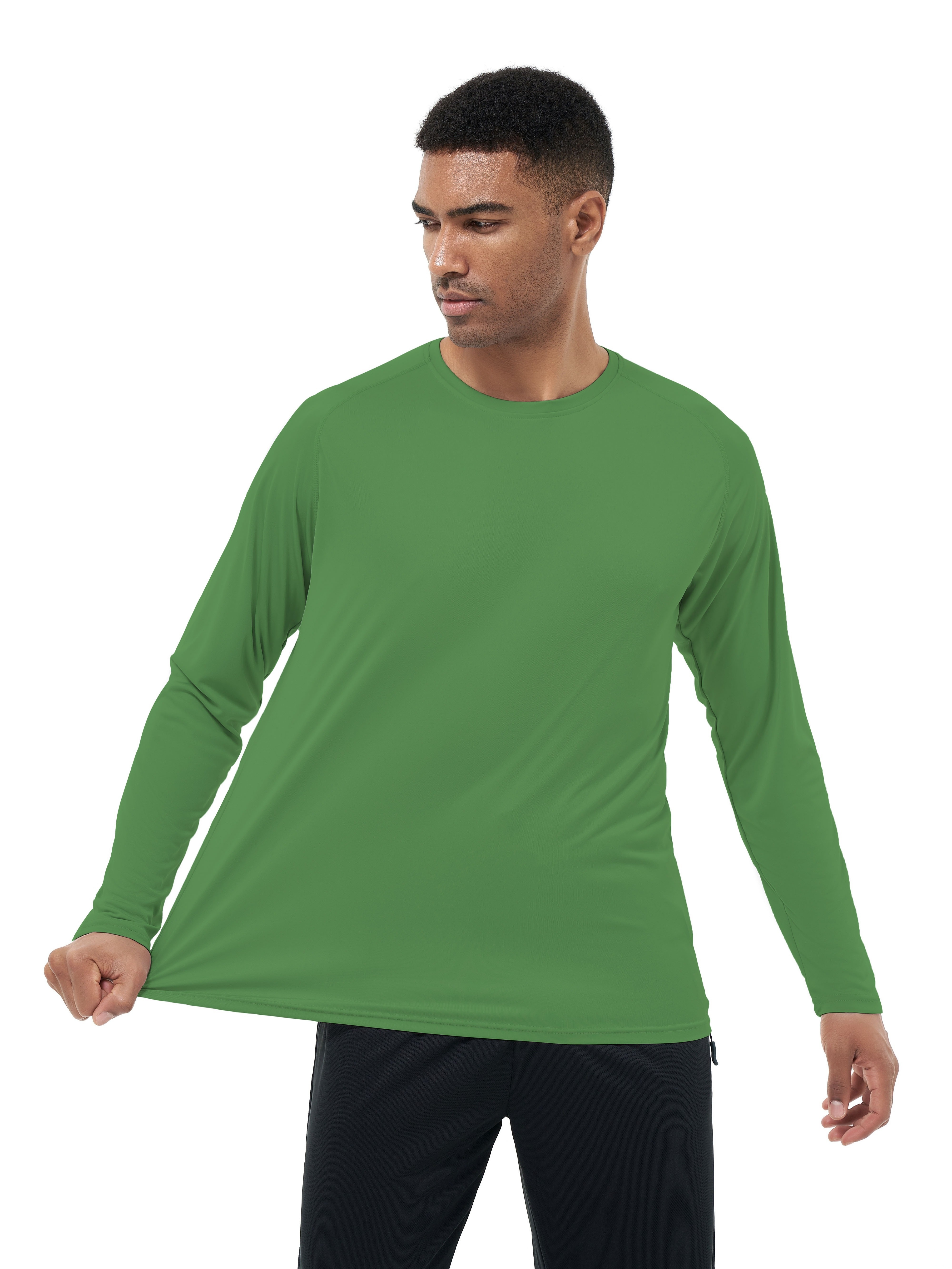 Camiseta Protección Solar Upf 50+ Color Sólido Hombre - Temu Chile