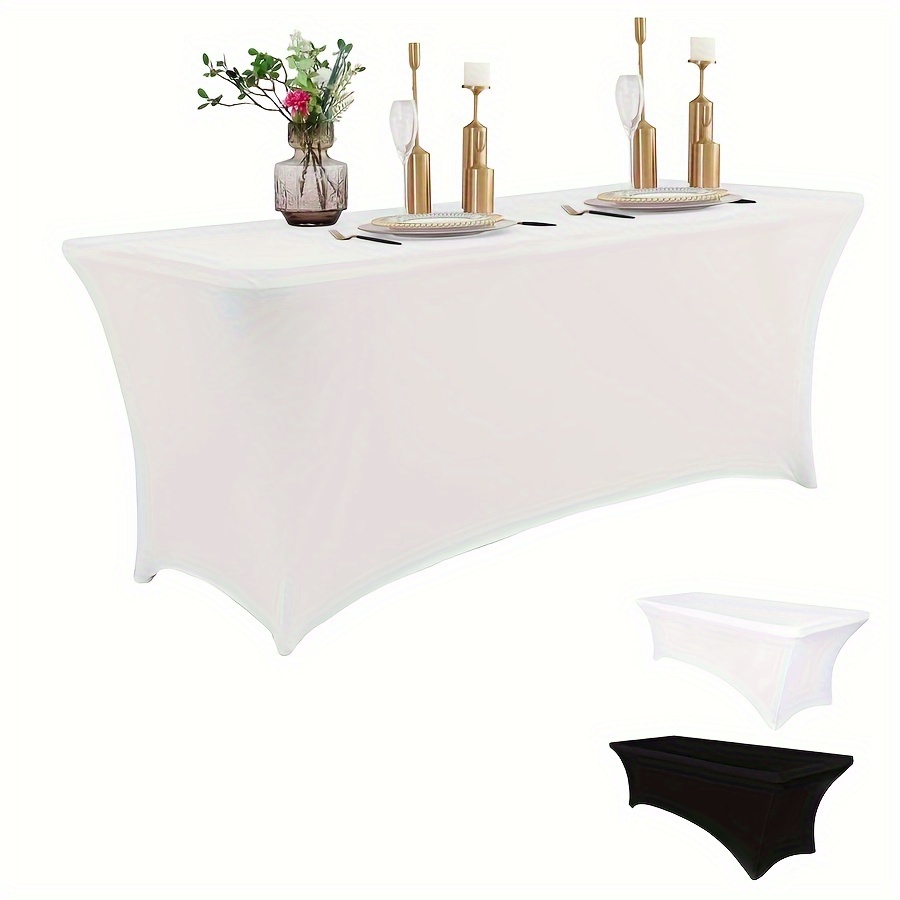 Polyester Tablecloth inclusive Elastic Table Cover Washable - Temu