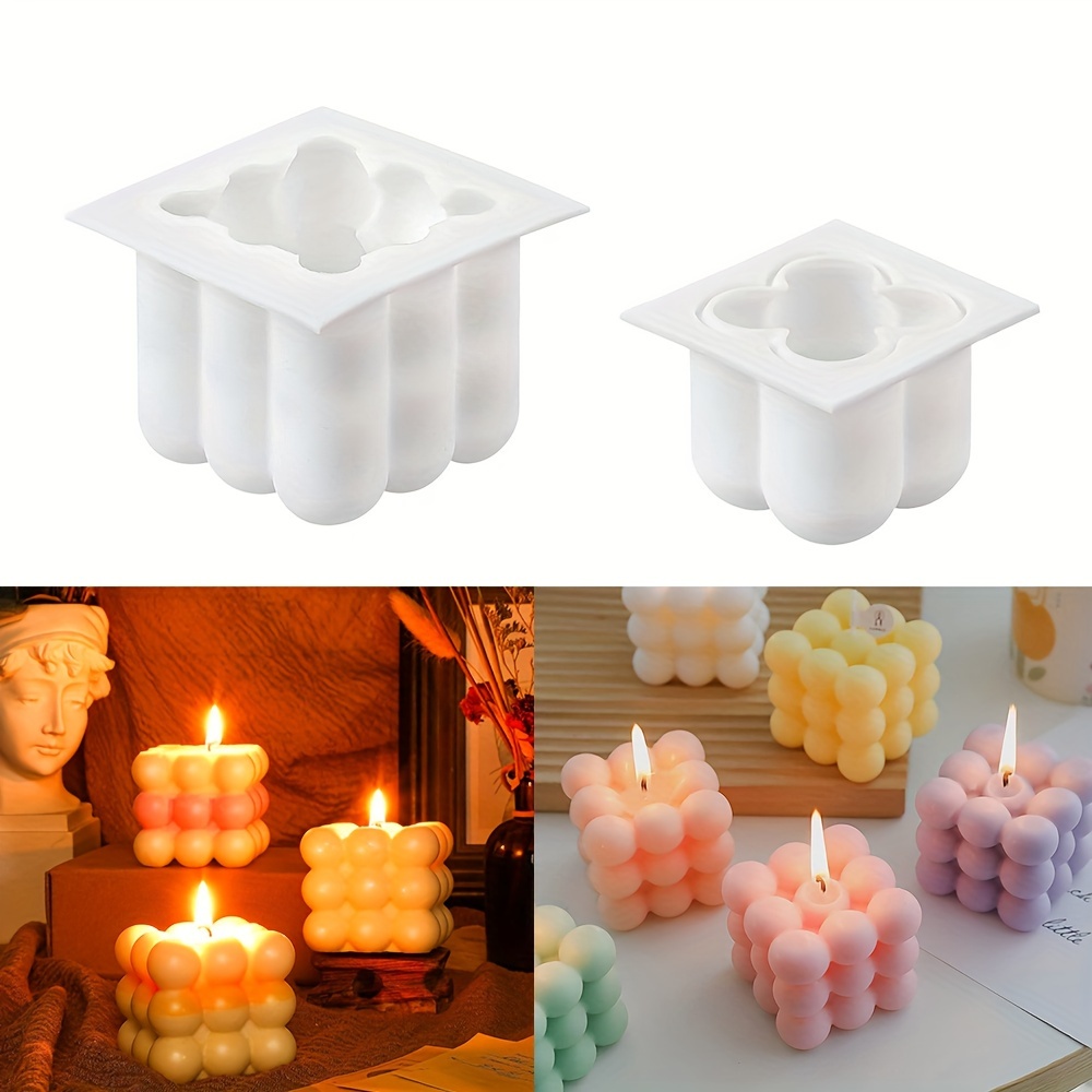 Moldes de silicona con forma de vela para velas de Navidad, suministros de  fabricación de velas