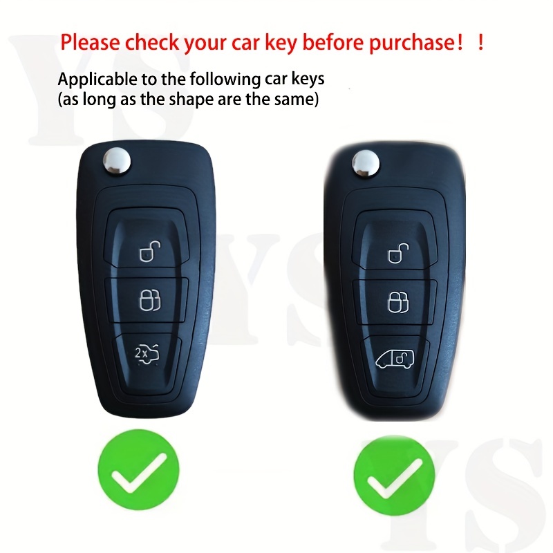 Glossy Schlüsselhülle mit Tastenschutz passend für Ford Schlüssel