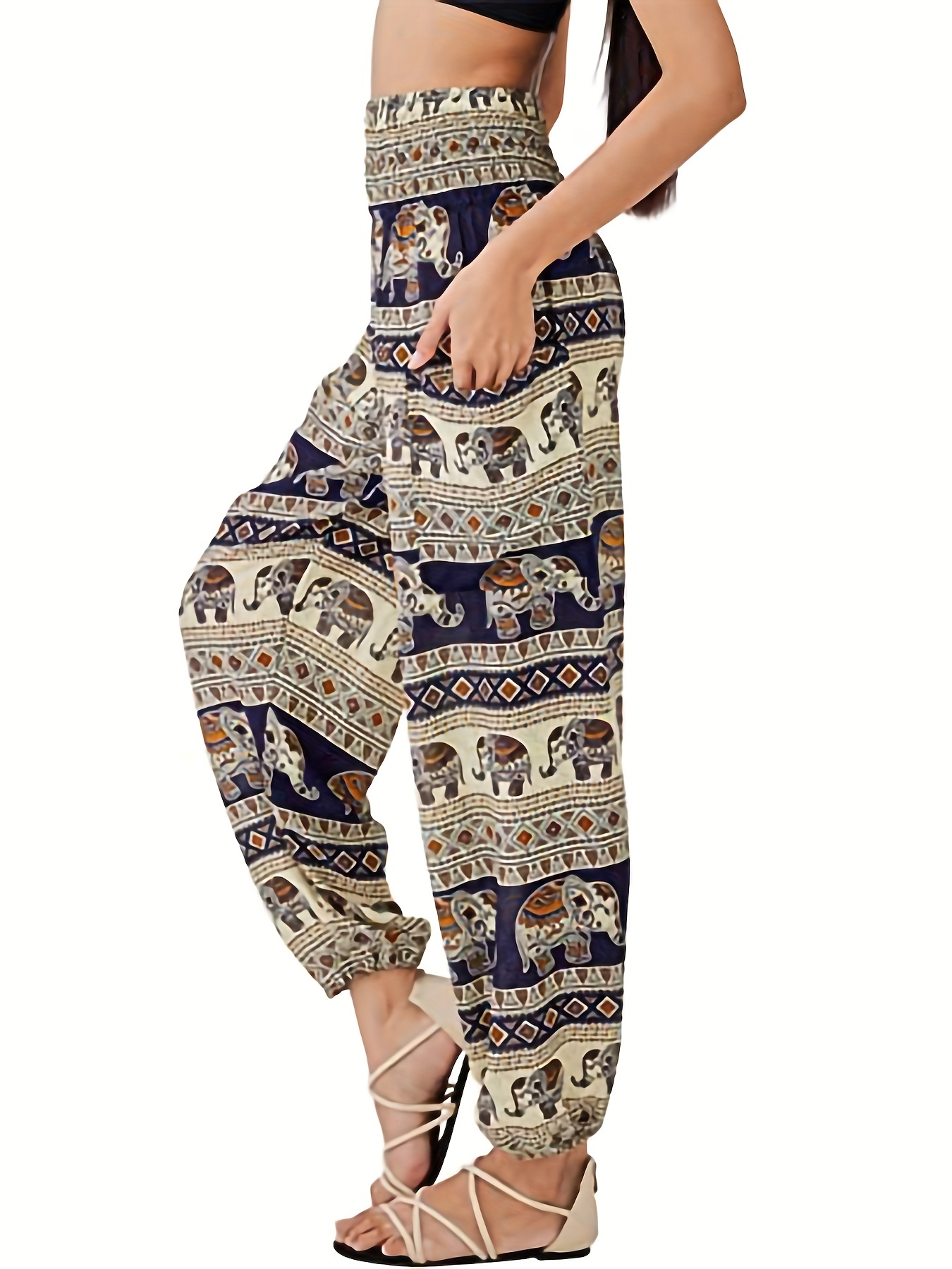 Solid Cropped Carrot Pants, Casual Drawstring High Waist Pants, Women's  Clothing - Temu Bahrain