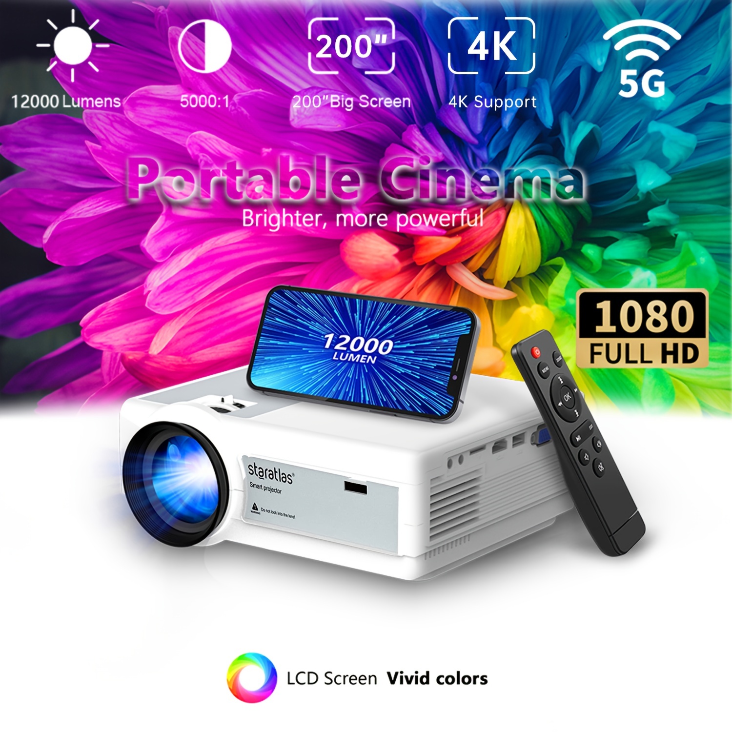 Projectors Projectors HY300 Home Theater Projector 4K HD Android