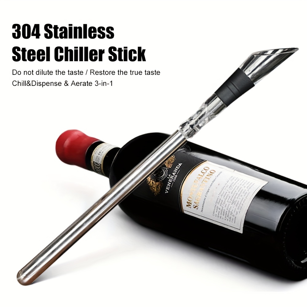 Wine Chiller Stick 3 in 1 Stainless Steel Wine Chiller Stick - Temu